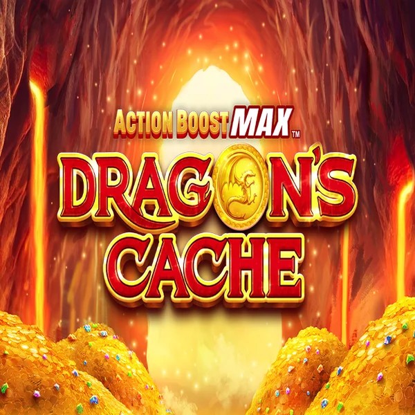 Action Boost Max Dragon&#039;s Cache game by SpinPlay Games – logo hosted on Casinoly Casino
