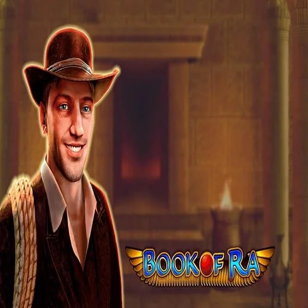 Book of Ra online game logo by Greentube on casinoslycasinos.com