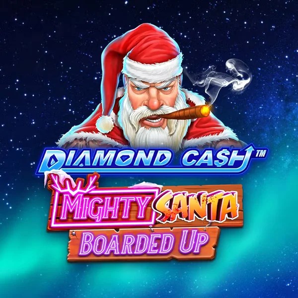 Diamond Cash Mighty Santa Boarded Up casino game by Greentube – featured logo at Casinoly Casino