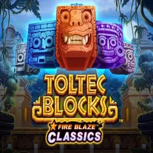 Fire Blaze: Toltec Blocks logo by Rarestone Gaming at Casinoly Casino