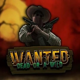 Wanted Dead or a Wild slot logo by Hacksaw Gaming at Casinoly Casino